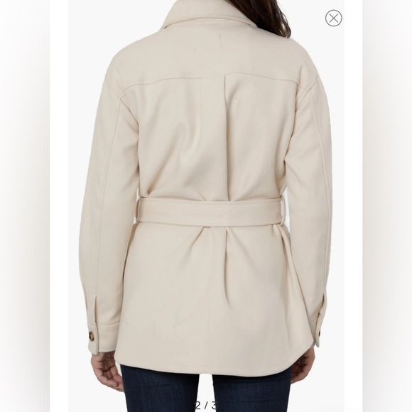 🎉HP🎉Dolce Cabo Short Flannel Trench Coat. Ladies Med. - Picture 2 of 13